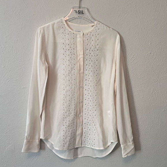 Equipment Tops - EQUIPMENT Julian Embroidery Floral Silk Blouse Sz S NWT